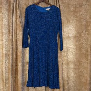 Blue and Black Loft Dress